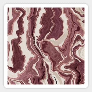 Cream and plum marble pattern design Magnet